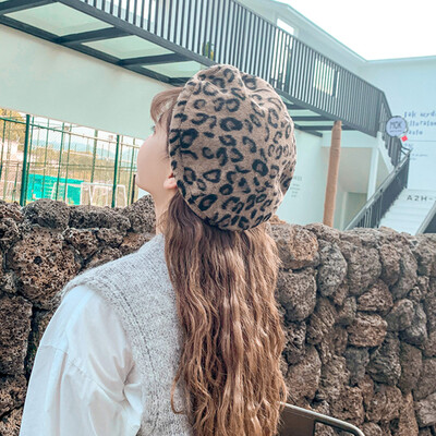 

Gobestart Unisex Winter Headgear Leopard Print Warm Hat For Men And Women Ear Warm Hat