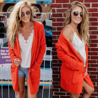 

Women´s Cardiganfit Sweater Long Sleeve Knitted Cardigan Outwear Jacket Coat