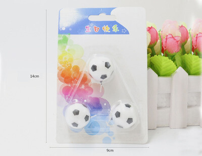 

Funnnybunny 3pcs Art Candle Cake Topper Soccer Ball Shape Decor Party Supplies For Birthday