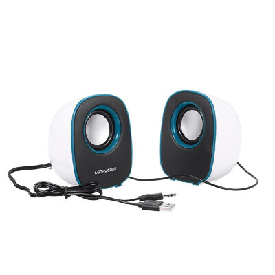 

Music Speaker Desktop Speaker Mini Music Speaker with 35mm Jack for LaptopMP3Smartphones WhiteRed