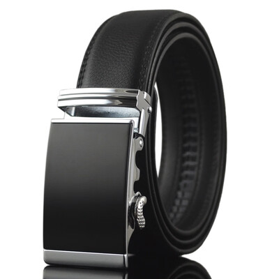 

Automatic buckle business belt simple mens automatic buckle belt with alloy belt LY576-1-4
