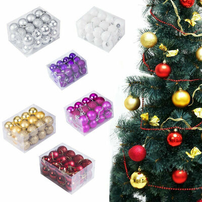 

Christmas Tree Hanging Balls Decor Party Wedding Baubles Ornament 24Pcs