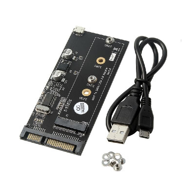 

NGFF to SATAUSB20 Adapter Card Fit 2230 2242 2260 2280 SSD with B-keyBM-key Converter Card for SSD with USB Cable