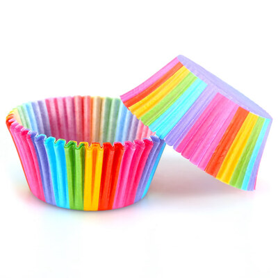 

100 pcs Rainbow Color Cupcake Liner Cupcake Paper Baking Cup Muffin Cases Cake MoldMuffin CasesCupcake Liner