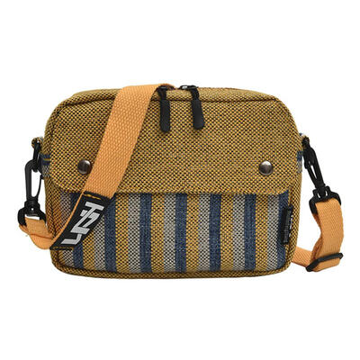 

Korean Striped Shoulder Messenger Handbags Women Canvas Small Crossbody Bag