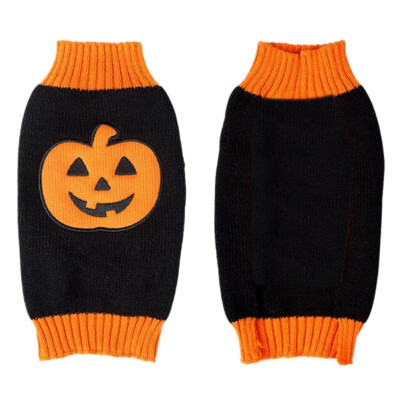 

Halloween Pumpkin Cotton Blend dog clothes Soft pet sweater wholesale dog clothing autumn winter cheap pets cats