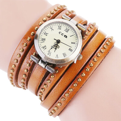 

CCQ Ladies Quartz Wristwatches Women Leather Bracelet Watch Fashion Casual Analog Quartz Watch Clock Hour Relogio Feminino 533