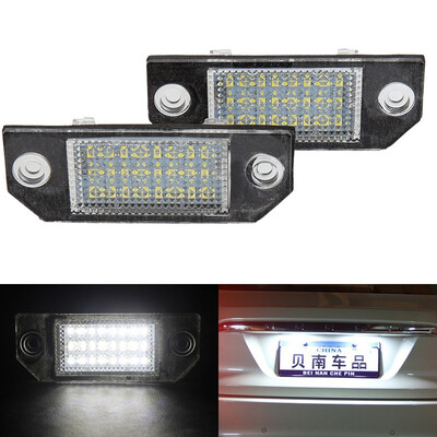 

High Quality 2pcs Led Number License Plate Lights Lamps For Ford Focus C-Max Mk2