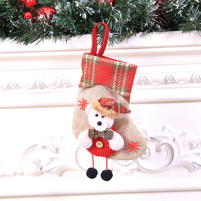 

〖Follure〗Christmas Stocking Mini Sock Santa Claus Candy Gift Bag Xmas Tree Hanging Decor