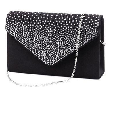 

Women Bridal Satin Diamante Clutch Bag Lady Party Prom Envelope Bags Evening Handbags Female Shoulder Crossbody Bags Bolsa T10