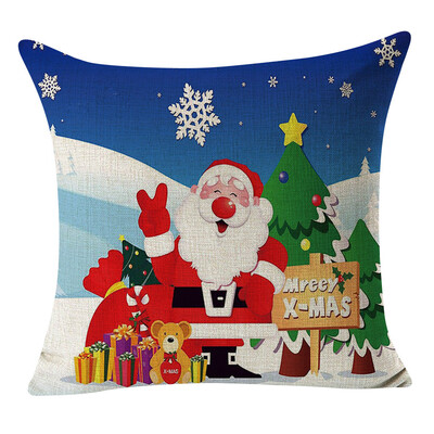 

Siaonvr Christmas Pillow Cover Linen Pillowcases Decorative Home Decoration 45x45cm