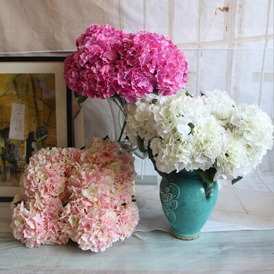 

5 Heads Artificial Hydrangea flower Bouquet for home wedding garden decoration