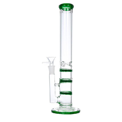 

Reusable Water Glass Pipe Percolator Pipes with 3 Layers Filters Cyclone Straight Tube for Smoking Hookah Stem Kit