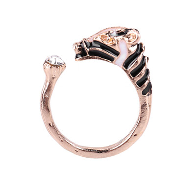 

Women Fashion Zebra Horse Head Adjustable Index Finger Open Ring