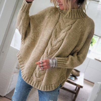 

〖Follure〗Women Solid Sweater Long Sleeve O-Neck Batwing Sleeve knitting Sweater Tops