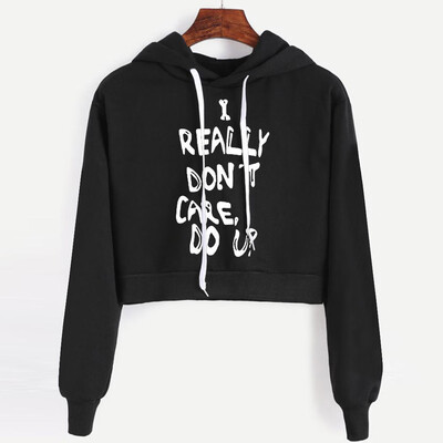 

Nomeni Womens Letters Long Sleeve Hoodie Sweatshirt Pullover Tops Blouse