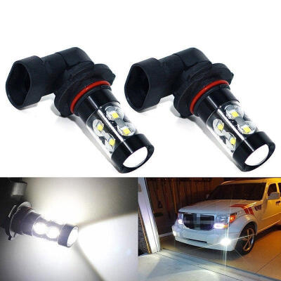 

2 x 50W H10 9145 High Power LED CREE 6000K White Fog Lights Driving Bulbs DRL