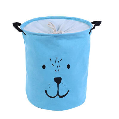 

Fold Waterproof Cartoon Cotton Linen Drawstring Dirty Clothes Storage Bag