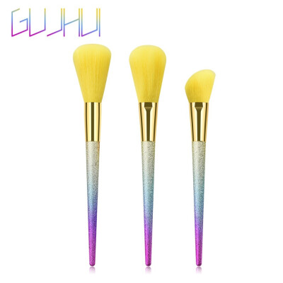 

〖Follure〗3 Pcs High-end Tapered Matte Yellow Hair Makeup Brushes With Plastic Handle