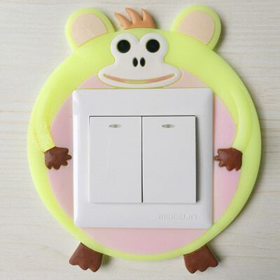 

Cute Cartoon 3D Animal Fluorescent Wall Silicone On-off Switch Stickers Kids
