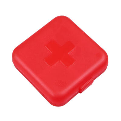 

Portable 4 Grids Pill Box Drug Tablet Medicine Storage Holder Splitter Case