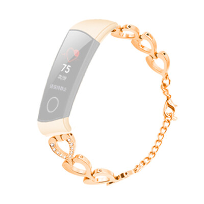 

〖Follure〗heart-shaped Diamonds Stainless Steel Watch Band Wrist Strap For Huawei Honor 4