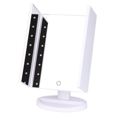 

Fashion Portable Folding Table 16 LEDs Lamp Luminous Cosmetic Mirror