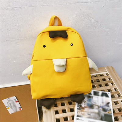 

Tailored Female Canvas Backpack Cute Duck Vintage Girl Bag Campus Student Shoulder Bag