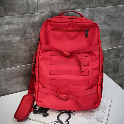 

Double shoulder bag male western style large capacity couple light college students schoolbag fashion Hong Kong style travel trend