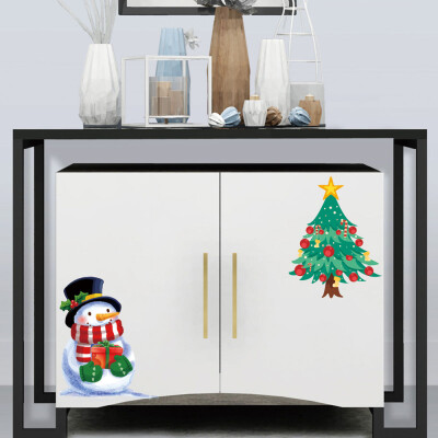 

YY2551 Christmas Snowman PVC Toilet Fridge Wall Sticker