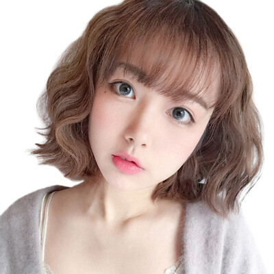 

Gobestart Synthetic Wavy Short BOB Womens Wigs Brown Black Natural Hair Wigs Female Fiber