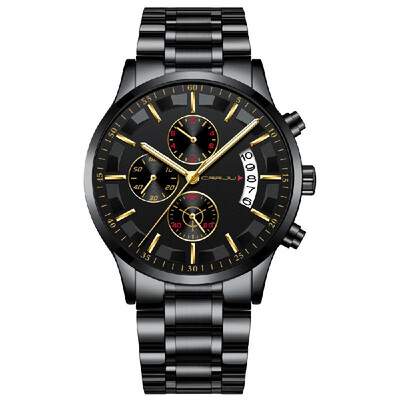

CRRJU 2261 Man Quartz Wristwatch Luminous Function Chronograph Minute Seconds Calendar Display Alloy Case Male Watch