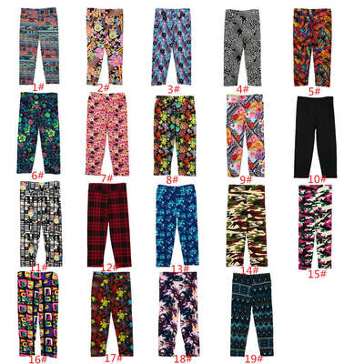

Fashion Women Lady Cropped Trousers Vintage Print Elastic Waist Gym Wear Yoga Capri Pants