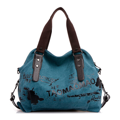 

Recreational canvas bags Korean bags single shoulder slanting bag large capacity 100 sets simple mother bags
