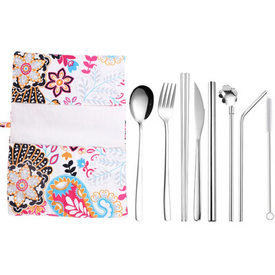 

Toponeto Set Stainless Steel Upscale Dinnerware Flatware Cutlery Fork Spoon Teaspoon 9PC