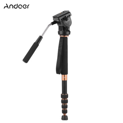 

Andoer TP-188C 160cm63" Extendable Carbon Fiber Monopod Unipod w Fluid Head Max Load 8kg for Canon Nikon Sony DSLR Camera