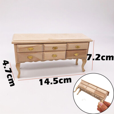 

YIWULAMini Dollhouse Furniture Desk Miniature Living Room Kids Pretend Play Toy