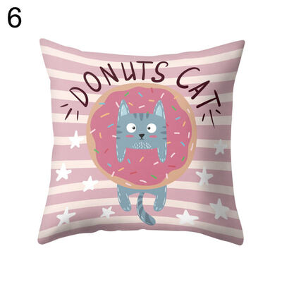 

Cartoon Animal Bus Letters Throw Pillow Case Sofa Bed Cushion Cover Home Decor