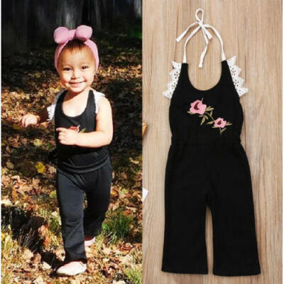 

Lovely Toddler Kids Girls Flower Strap Romper Jumpsuit Summer Outfit Clothes US