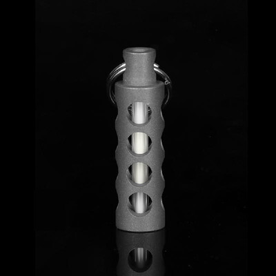 

Tritium Self Luminous Key Ring Ultralight Glow In The Dark Titanium Alloy Keychain Ring Pendant Emergency Survival Mini Light Lamp