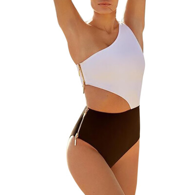 

Roseonmyhand Women One-Piece Zipper Bikini Push-Up Pad Swimwear Bathing Swimsuit Beachwear