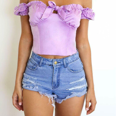 

Women Off Shoulder Casual Bralet Bra Tank Top Blouse T-Shirt Cami Tops Summer