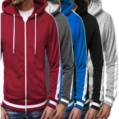 

Mens Pullover Hoodie Hooded Sweatshirt Brushed Fleece Hoody Zip Up Jacket