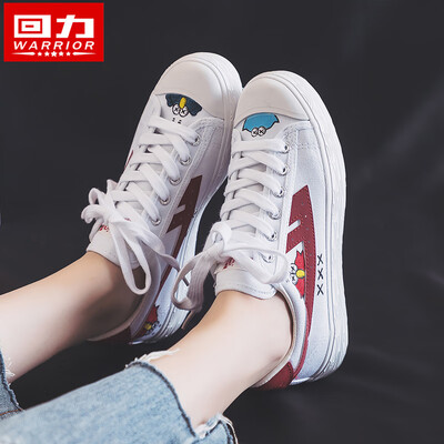 

Hand-painted shoes sesame street canvas shoes children 2019 tide shoes new Korean version of board shoes autumn summer white shoes