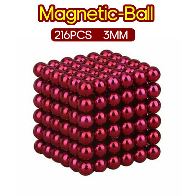 

216PCS Magnetic-Ball 3mm Building Toy Simple Design Office Adults Stress Relief Toys