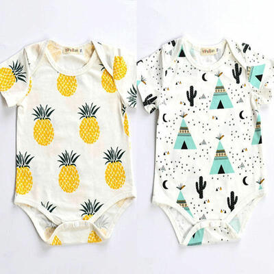 

Cotton Newborn Infant Baby Boy Girls Bodysuit Romper Jumpsuit Clothes Outfits