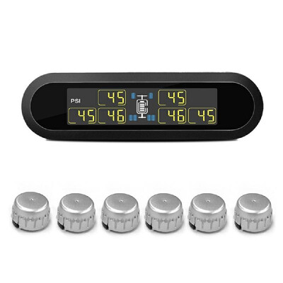 

T650-Wireless Solar Power TPMS Tire Pressure Monitoring System RV Truck with 6 External Sensors Display Pressure&Temperature