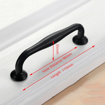 

JD cabinet drawer handle American black wardrobe door handle modern minimalist European cabinet sand black furniture handle