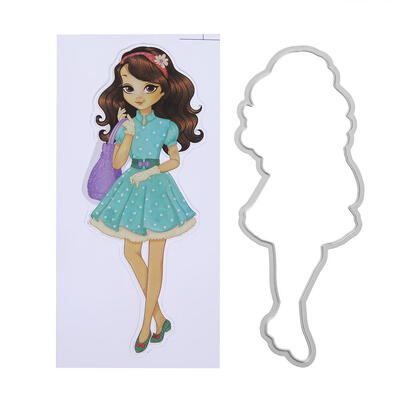 

Silicone Fashion Girl Stamp Metal Cutting Dies Stencil Frame Scrapbook DIY