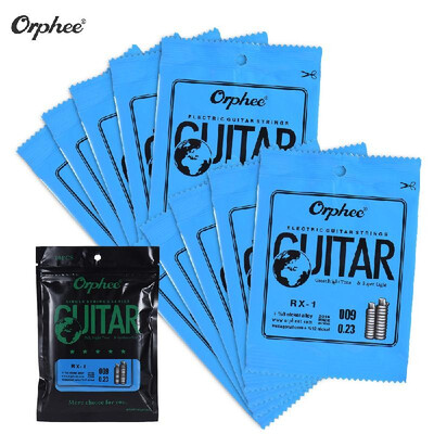 

Orphee RX-1 Single String Replacement for Electric Guitar 1st E-String 009 10-Pack Nickel Alloy Super Light Tension